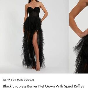 Mac Duggal Black Strapless Gown